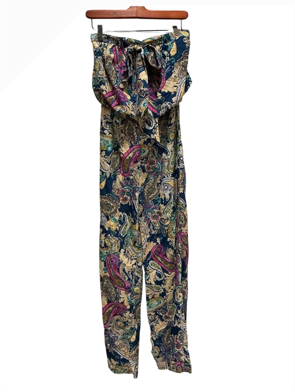 Eye Candy Strapless Paisley Print Jumpsuit